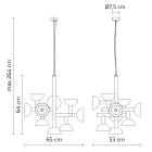 Pendellamp 9 Lichts Design in Wit of Zwart Aluminium - Celio Viadurini