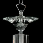 Hanglamp 3 lampjes glas en cristallo Ivy, made in Italy Viadurini