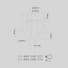 Hanglamp met 5 gekleurde elementen Made in Italy - Berimbau Viadurini