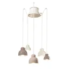 Hanglamp met 5 gekleurde elementen Made in Italy - Berimbau Viadurini