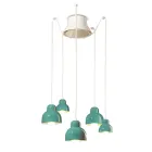 Hanglamp met 5 gekleurde elementen Made in Italy - Berimbau Viadurini
