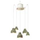 Hanglamp met 5 gekleurde elementen Made in Italy - Berimbau Viadurini