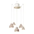 Hanglamp met 5 gekleurde elementen Made in Italy - Berimbau Viadurini