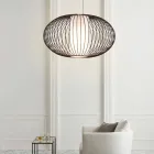 Hanglamp gelakt staal, Ø90xh.53xl.cavo100cm, Joy Viadurini