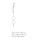 Handgemaakte hanglamp in geblazen Venetië glas - Jupiter Viadurini