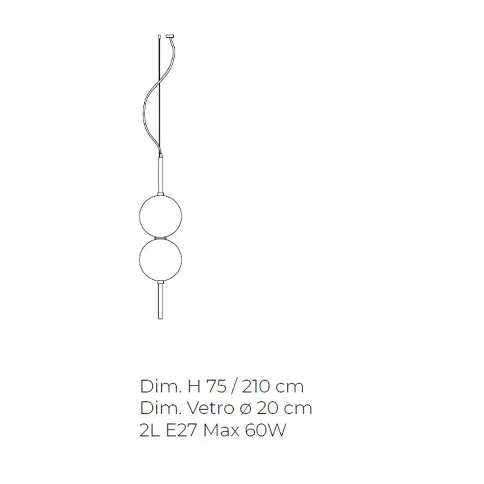 Handgemaakte hanglamp in geblazen Venetië glas - Jupiter Viadurini