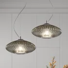 Handgemaakte geblazen glazen hanglamp in Venetië - Dafne Viadurini