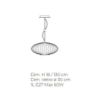 Handgemaakte geblazen glazen hanglamp in Venetië - Dafne Viadurini