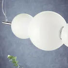 Handgemaakte hanglamp in gelaagd Venetiaans glas - Jupiter Viadurini