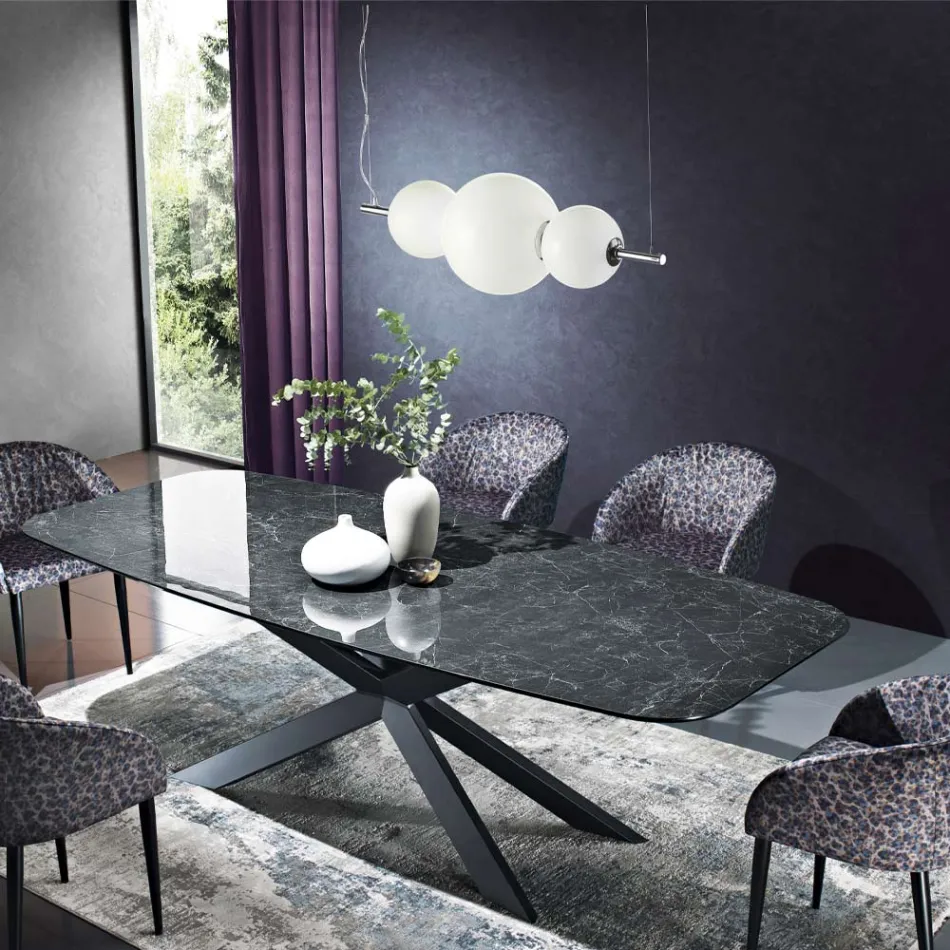 Handgemaakte hanglamp in gelaagd Venetiaans glas - Jupiter Viadurini