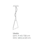 Handgemaakte Venetiaanse geblazen glazen hanglamp - Chrystal Viadurini