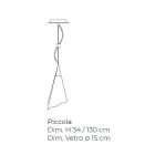 Handgemaakte Venetiaanse geblazen glazen hanglamp - Chrystal Viadurini