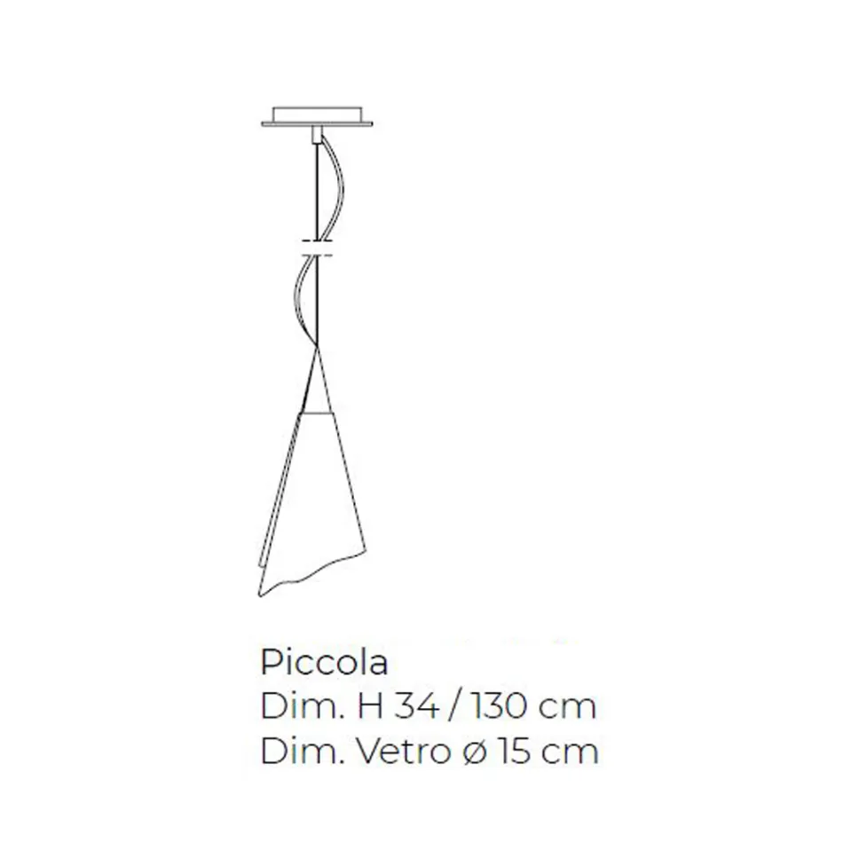 Handgemaakte Venetiaanse geblazen glazen hanglamp - Chrystal Viadurini