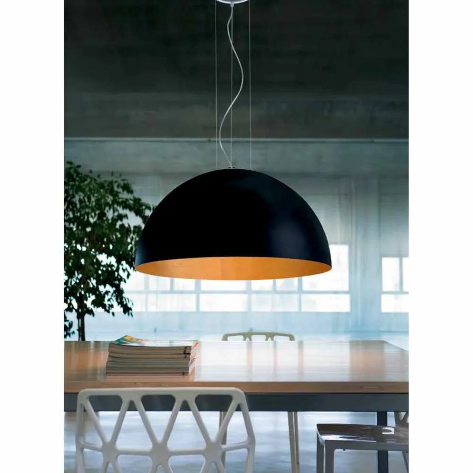 Lamp suspensie in two-tone Ø40x H20x L.cavo100cm staal Light Viadurini