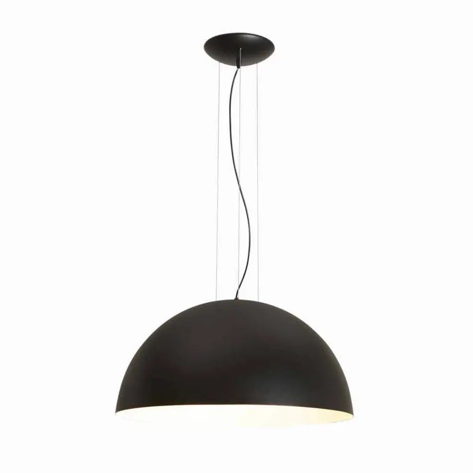 Lamp bicolor suspensie staal, Ø50xh.25xL.cavo100cm Grace Viadurini