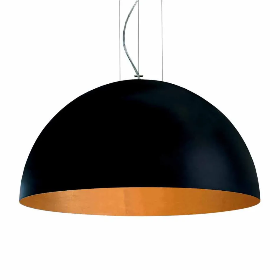 Lamp bicolor suspensie staal, Ø60xh.30xL.cavo100cm, Tara Viadurini