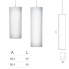 Cilindrische hanglamp in polyethyleen Made in Italy - Minervo Viadurini