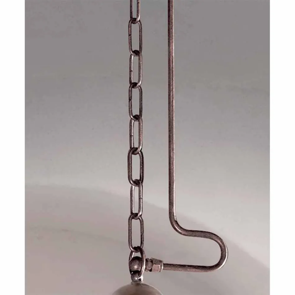 Hanglamp zelfkant messing en wit glas Viadurini