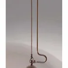 Hanglamp zelfkant messing en wit glas Viadurini