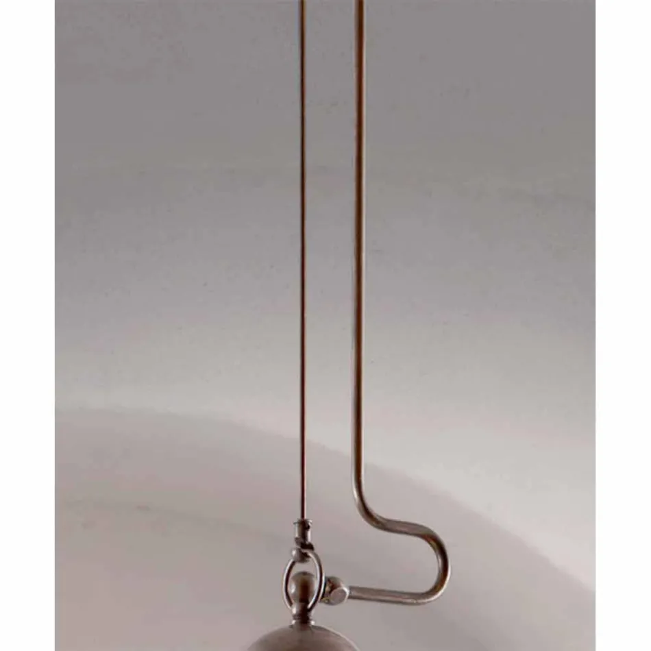 Hanglamp zelfkant messing en wit glas Viadurini