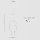 Hanglamp met 3 elementen in verschillende vormen Made in Italy - Bumbum Viadurini