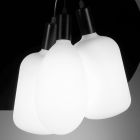 Hanglamp met 3 lampen van metaal en keramisch glas Made in Italy - Speak Viadurini
