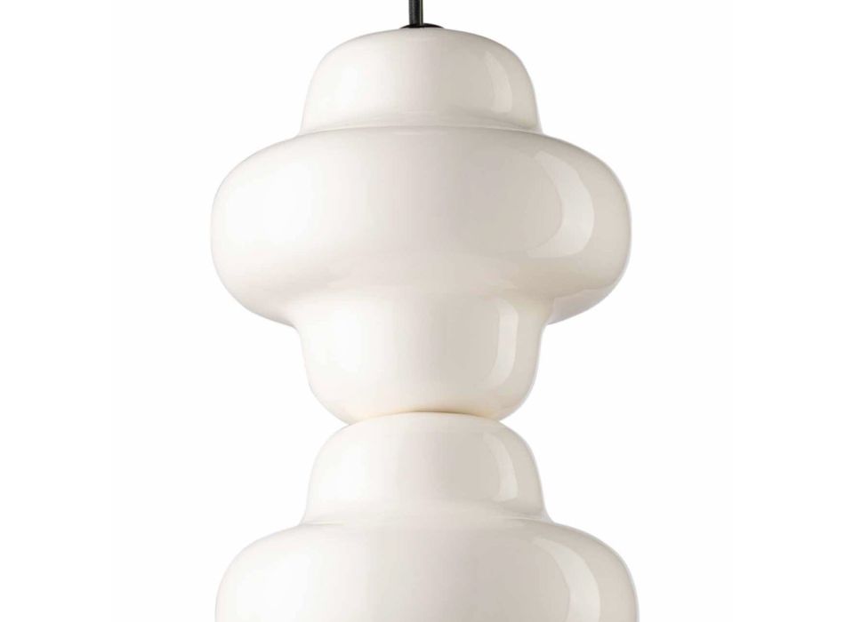 Hanglamp met 4 elementen in keramiek en glas Made in Italy - Capocabana Viadurini