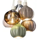 Hanglamp met 6 elementen in keramiek en glas Made in Italy - Afoxe Viadurini