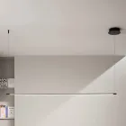 Hanglamp met LED-licht en in lengte verstelbare kabels - Oranje Viadurini