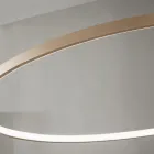 Hanglamp met horizontaal rond LED-licht in metaal - Mulberry Viadurini