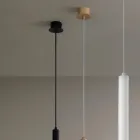 Hanglamp met metalen frame en verstelbare kabels - berken Viadurini