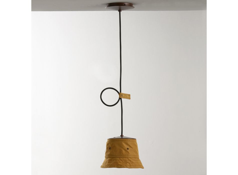Hanglamp met polyester lampenkap Made in Italy - Toscot Junction Viadurini