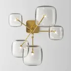 Hanglamp met glanzende metalen structuur Made in Italy - Donatina Viadurini