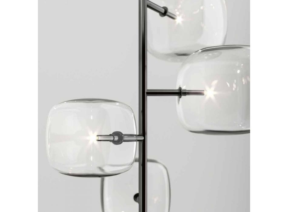 Hanglamp met glanzende metalen structuur Made in Italy - Donatina Viadurini