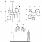 Hanglamp met glanzende metalen structuur Made in Italy - Donatina Viadurini