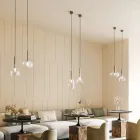 Hanglamp met glas in verschillende vormen Made in Italy - Sintonia Viadurini