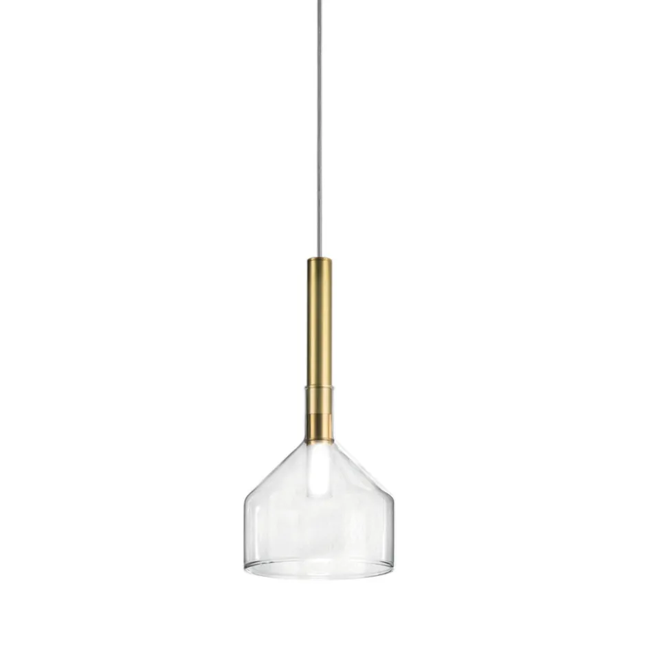 Hanglamp met glas in verschillende vormen Made in Italy - Sintonia Viadurini