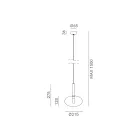 Hanglamp met glas in verschillende vormen Made in Italy - Sintonia Viadurini