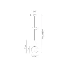 Hanglamp met glas in verschillende vormen Made in Italy - Sintonia Viadurini