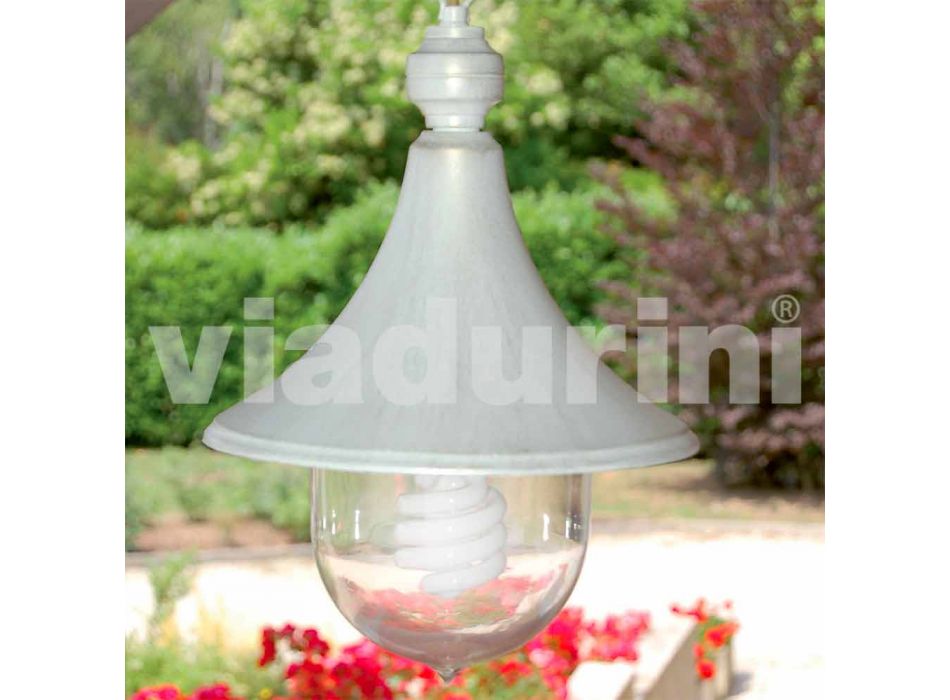 Outdoor-hanglamp in wit aluminium maakte Italië, Anusca Viadurini