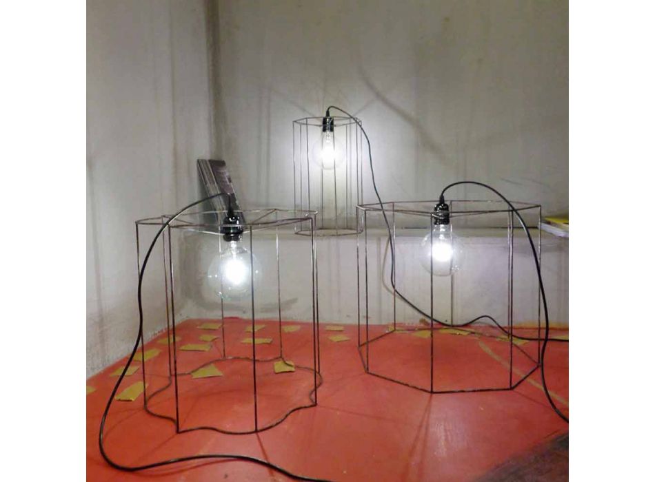 Design ophanging / vloerlamp met Cigno-kooi Viadurini