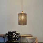 Hanglamp / vloerlamp in hout en 100% Bois wol Viadurini