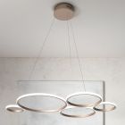 Design hanglamp voor woonkamer in zilver of goud metaal - Olimpo Viadurini