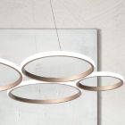 Design hanglamp voor woonkamer in zilver of goud metaal - Olimpo Viadurini