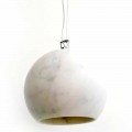 Design hanglamp in wit Carrara-marmer Made in Italy - Panda