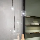 Design hanglamp van metaal en glas Made in Italy - Donatina Viadurini