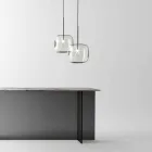 Design hanglamp in glanzend metaal Made in Italy - Donatina Viadurini