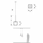Design hanglamp in glanzend metaal Made in Italy - Donatina Viadurini
