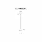 Hanglamp in roestvrij staal en keramiek - Tamiso Aldo Bernardi Viadurini