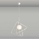 Lamp in moderne stalen ophanging Ø60xh.60xL.cavo200cm, Adele Viadurini